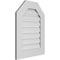 Ekena Millwork Octagonal Top Surface Mount PVC Gable Vent: Functional, w/ 3-1/2"W x 1"P Standard Frame, 20"W x 26"H GVPOT20X2601SF - alternate 2
